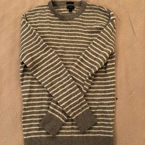 J. Crew Men’s Grey Striped Sweater Medium